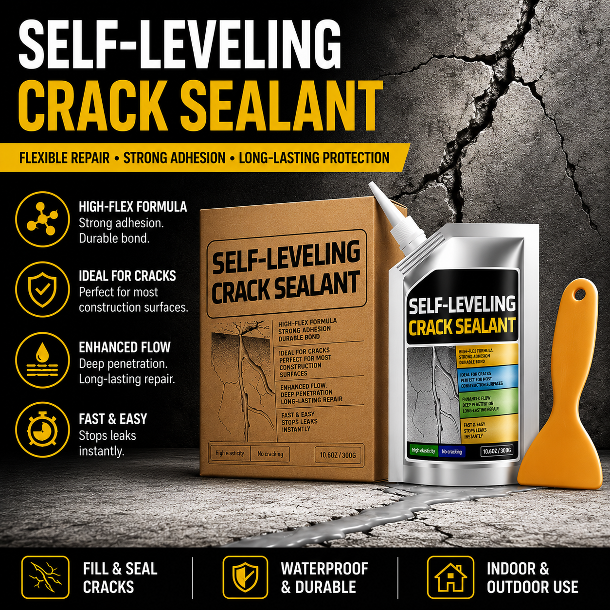 ⚡ Self-Leveling Crack Sealant — 3 Year Guarantee ✅
