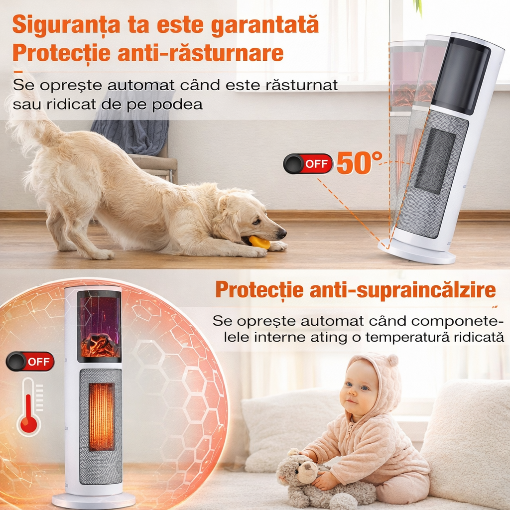 🔥 Încălzire ultra-rapidă ❄️